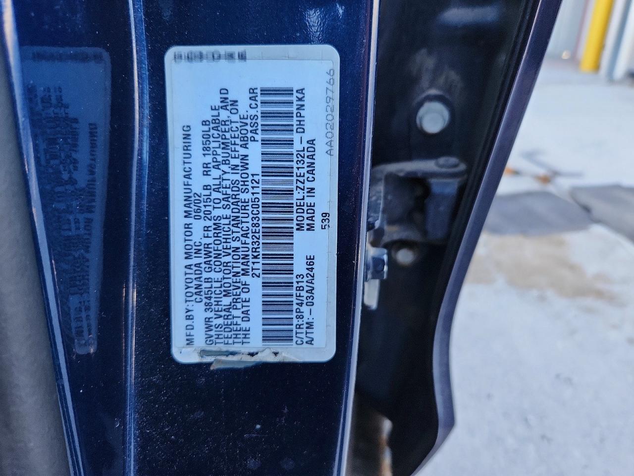 2003 TOYOTA COROLLA MATRIX XR photo 23