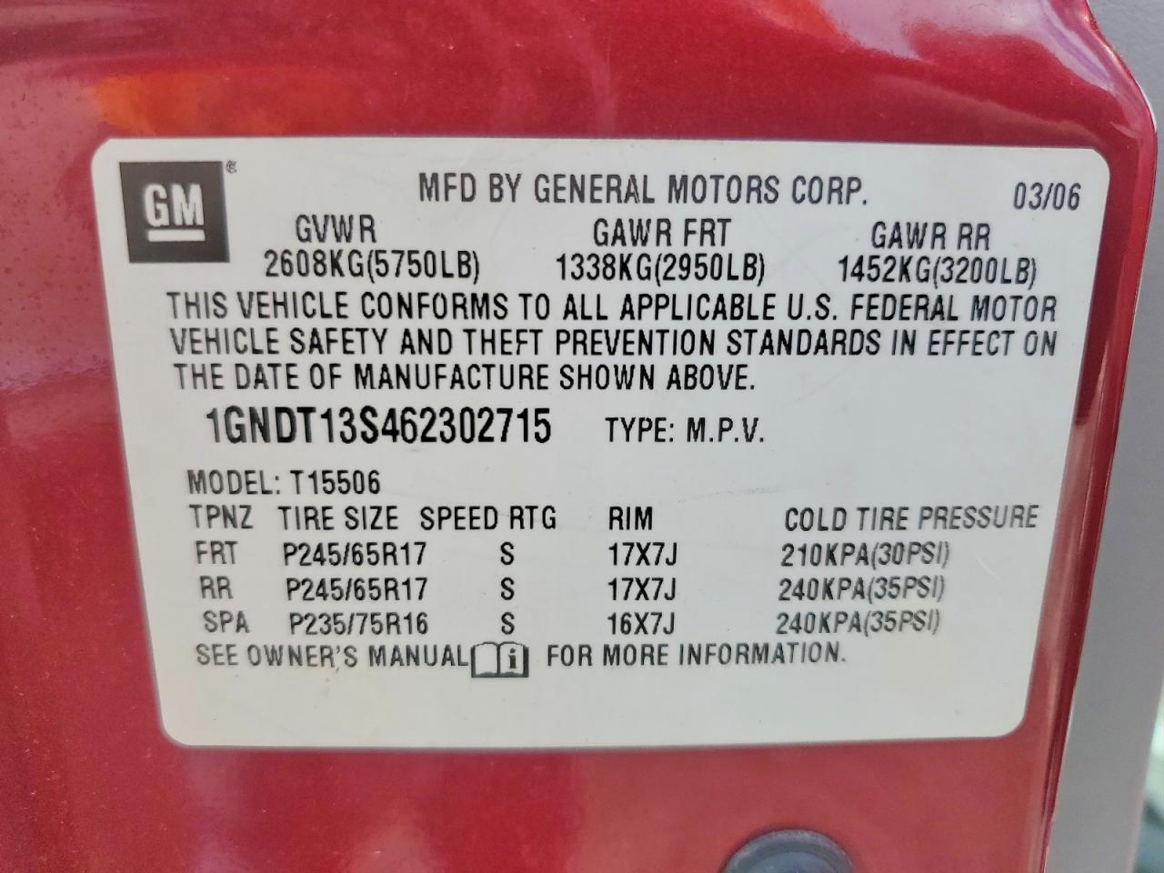 2006 CHEVROLET TRAILBLAZER LS photo 25