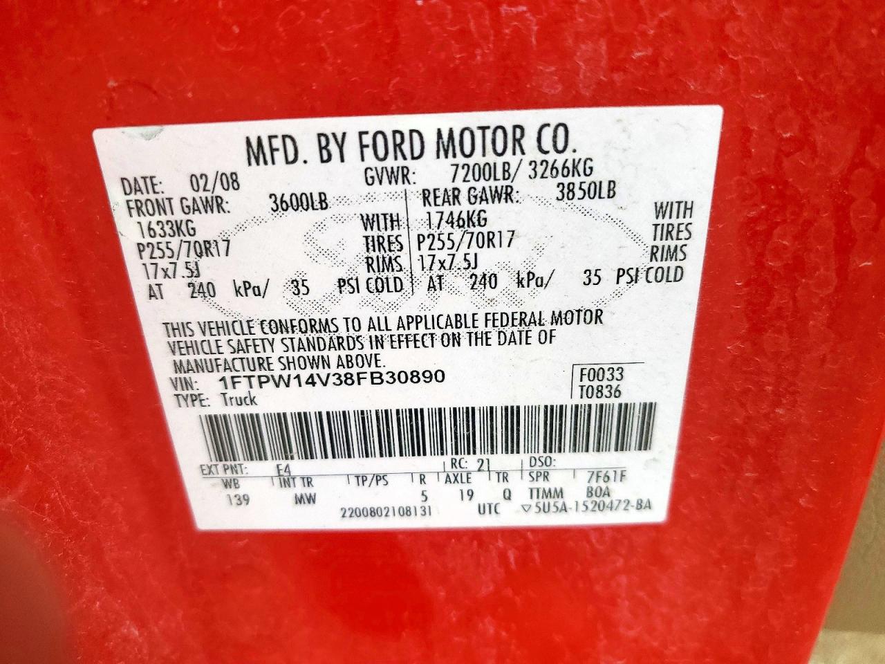 2008 FORD F150 SUPERCREW photo 34