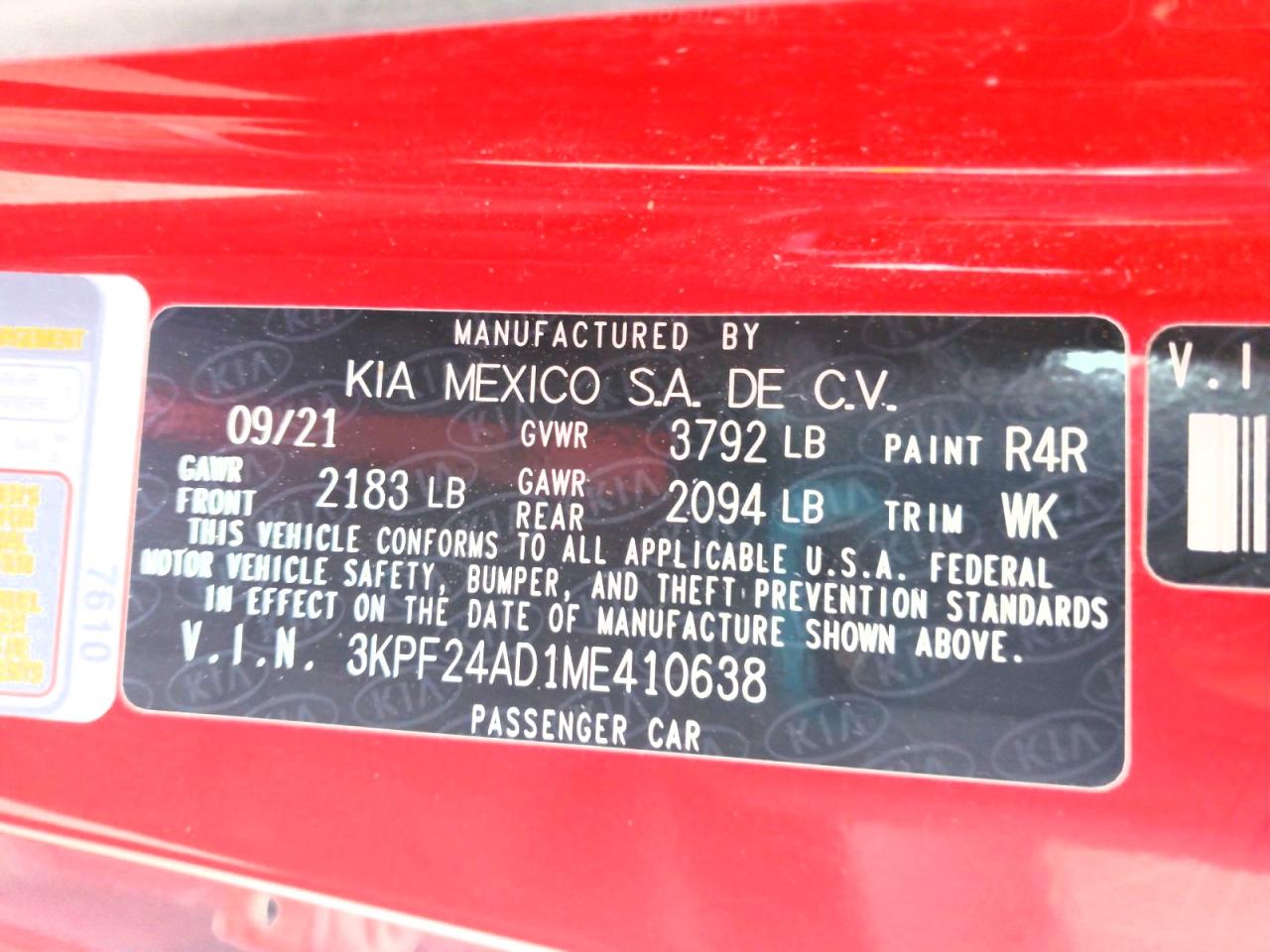 2021 KIA FORTE LXS photo 34