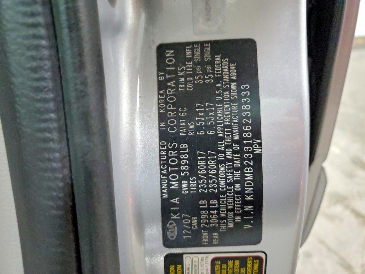 2008 KIA SEDONA LX photo 27