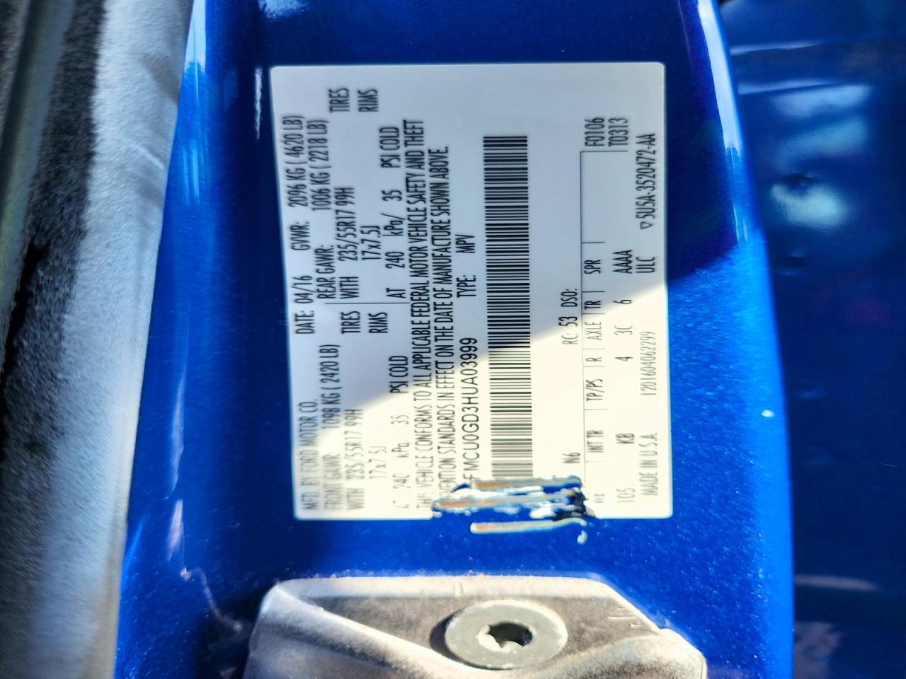 2017 FORD ESCAPE SE photo 25