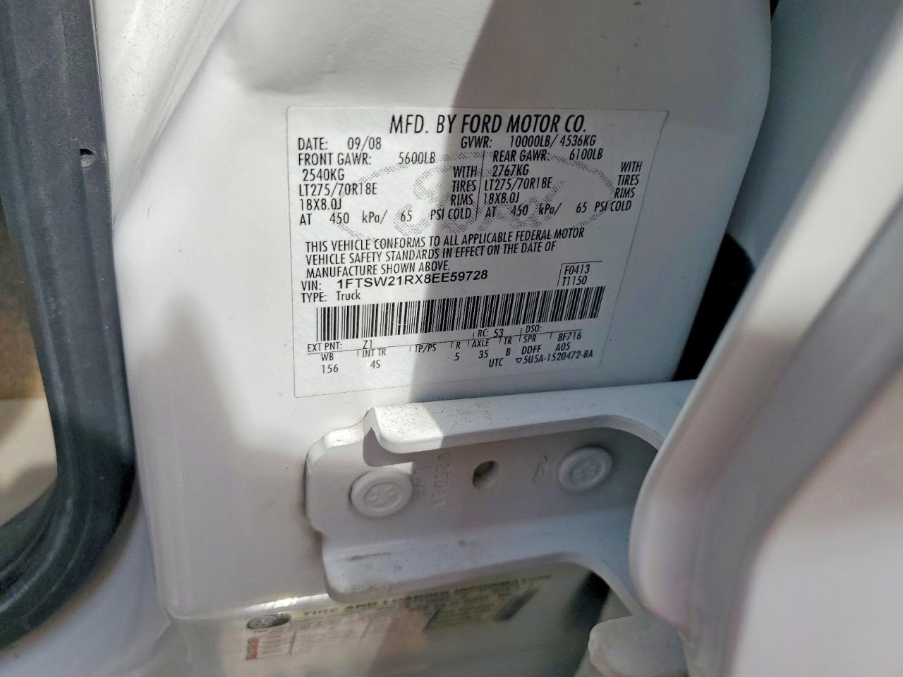 2008 FORD F250 SUPER DUTY photo 12