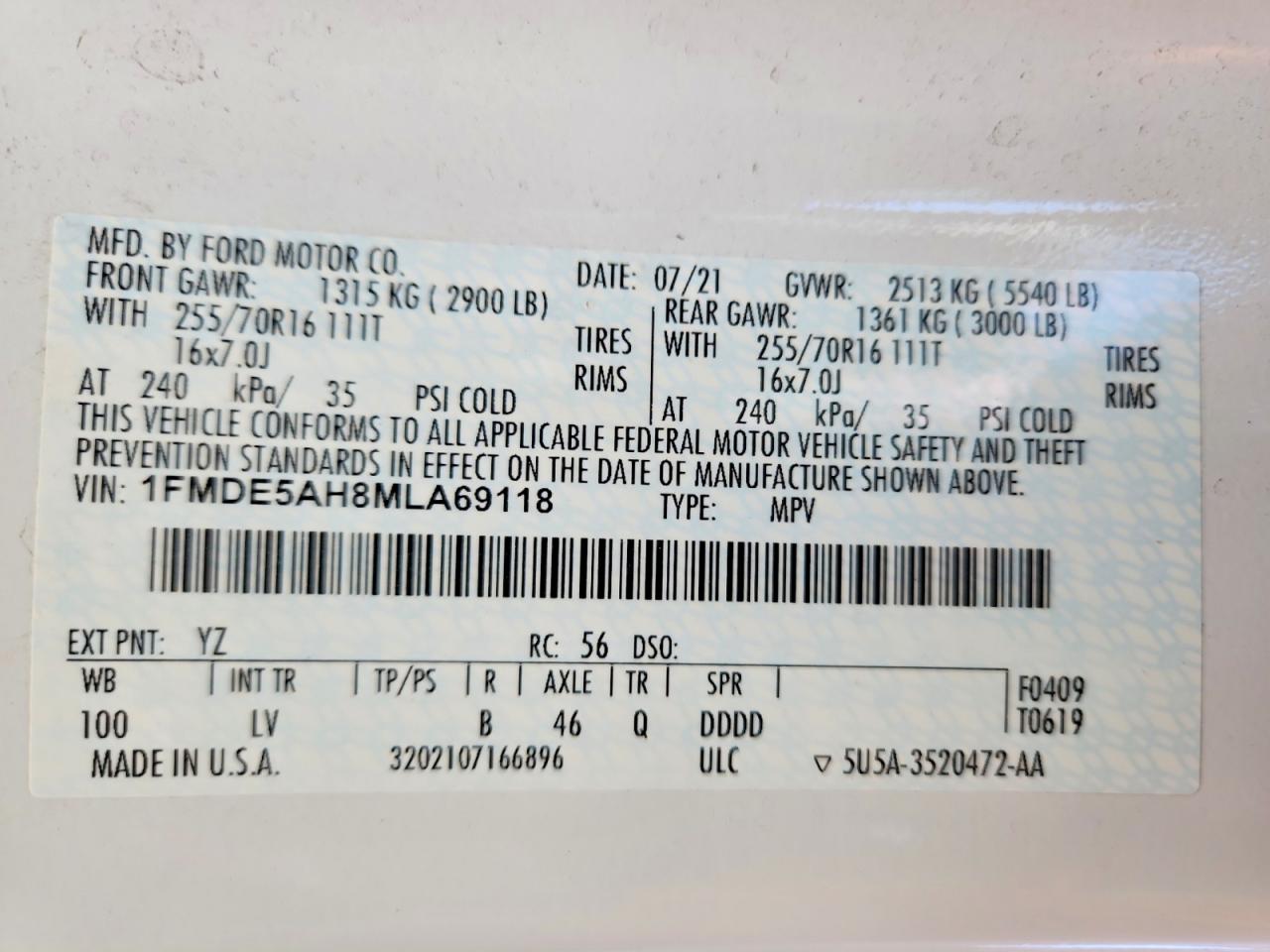2021 FORD BRONCO BASE photo 27