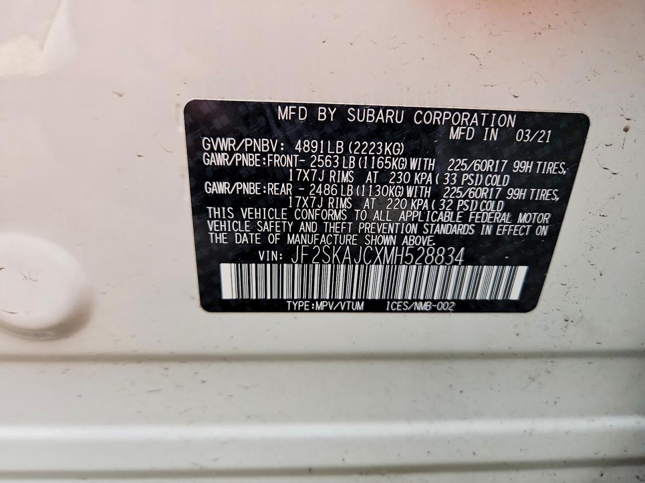 2021 SUBARU FORESTER PREMIUM photo 25