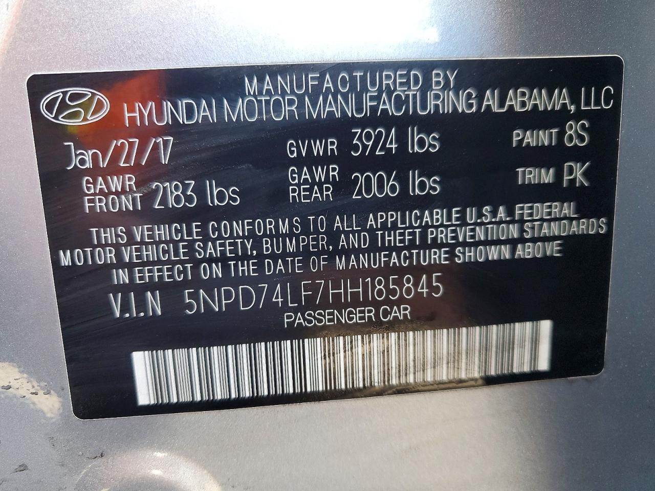2017 HYUNDAI ELANTRA SE photo 34