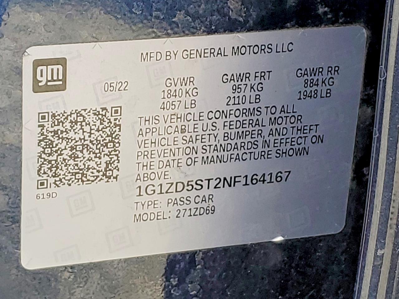 2022 CHEVROLET MALIBU LT photo 13