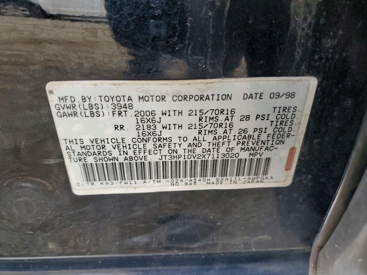 1999 TOYOTA RAV4 BASE photo 23