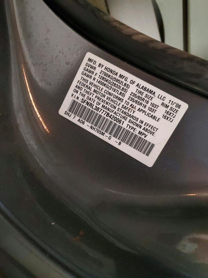 2007 HONDA ODYSSEY EXL photo 25