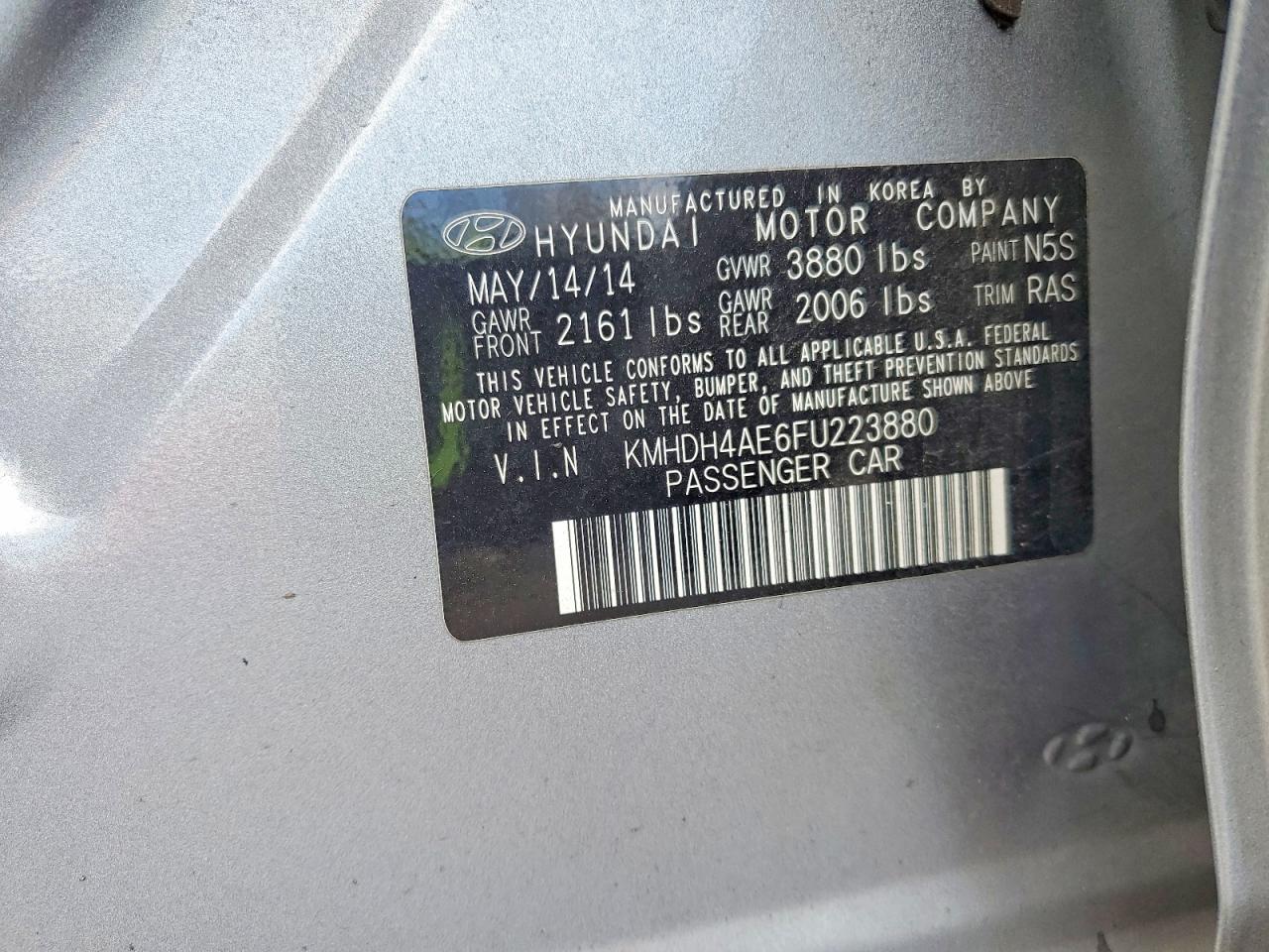 2015 HYUNDAI ELANTRA SE photo 23