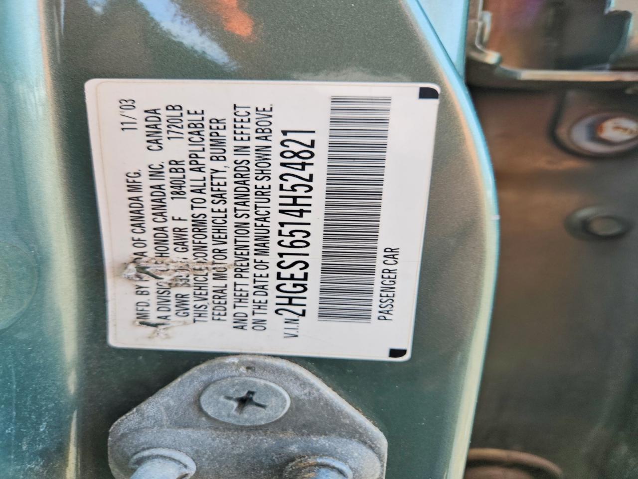 2004 HONDA CIVIC photo 37