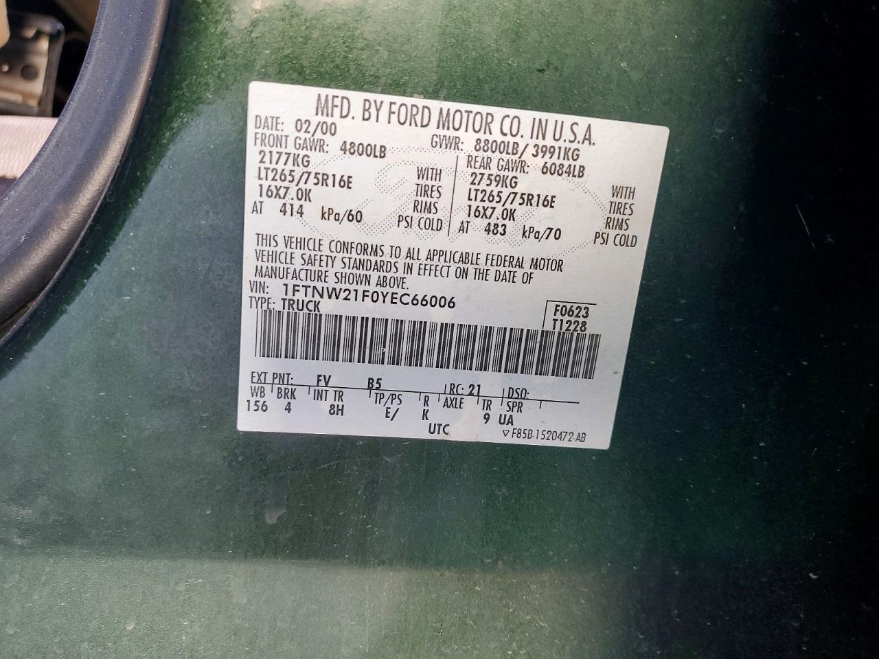 2000 FORD F250 SUPER DUTY photo 23