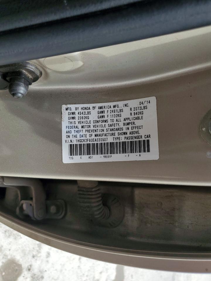 2014 HONDA ACCORD EXL photo 12