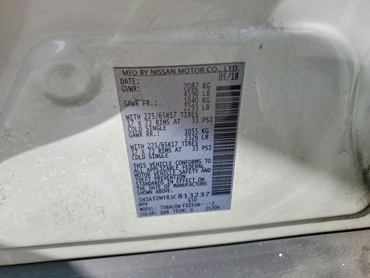 2018 NISSAN ROGUE SV photo 37