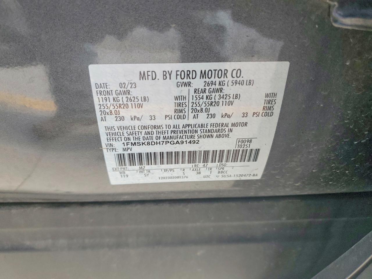 2023 FORD EXPLORER XLT photo 25