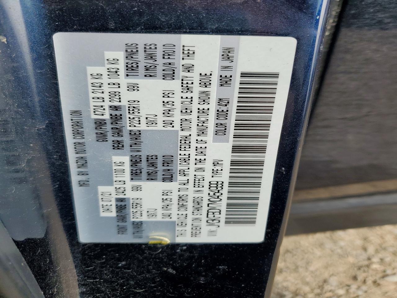 2021 MAZDA CX-5 GRAND TOURING photo 12