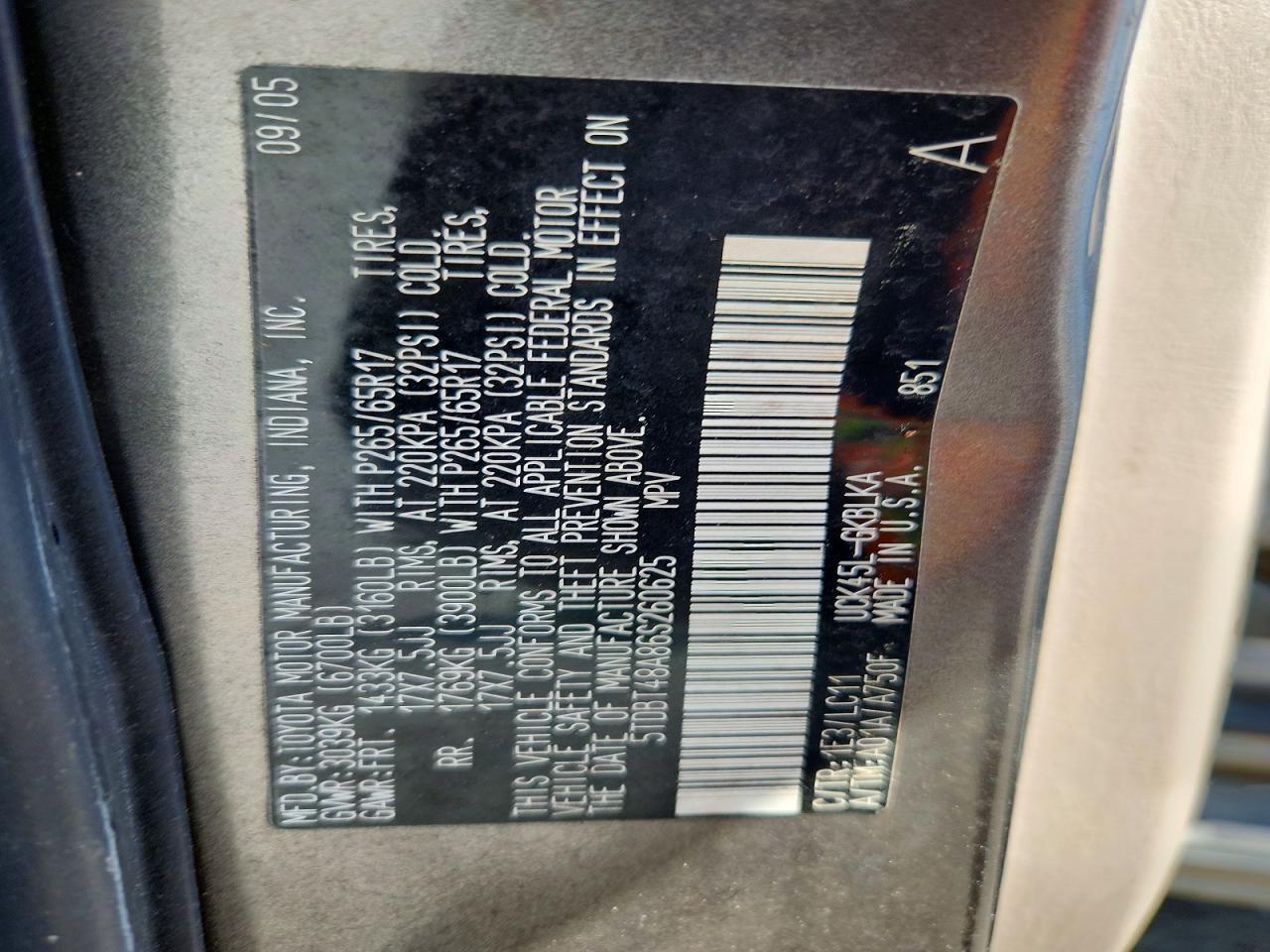 2006 TOYOTA SEQUOIA LIMITED photo 25
