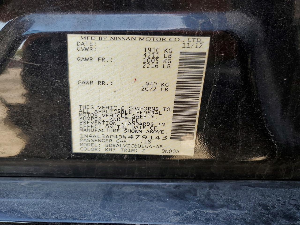 2013 NISSAN ALTIMA 2.5 photo 23