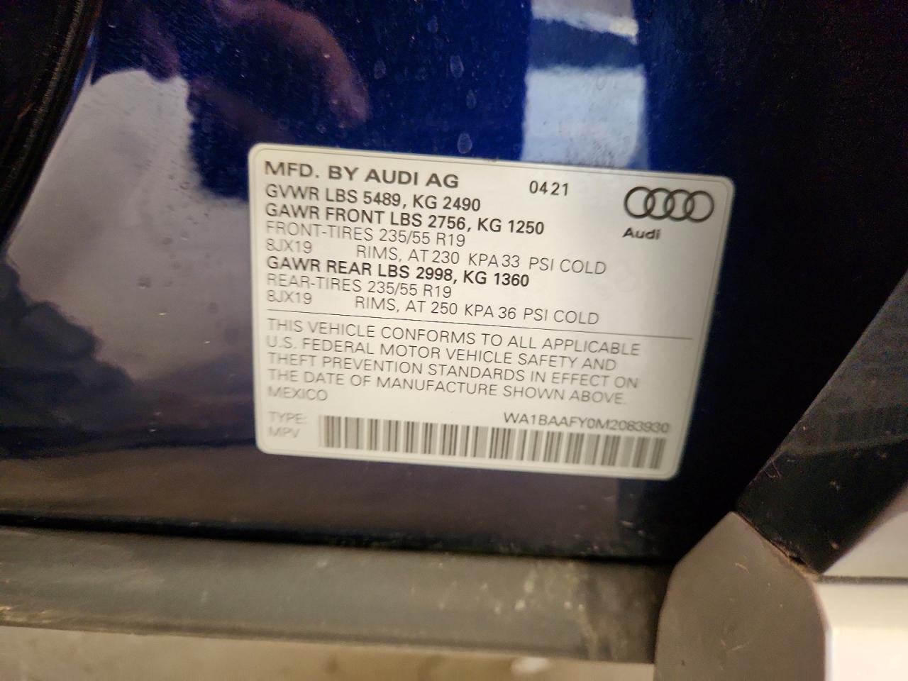 2021 AUDI Q5 PREMIUM PLUS photo 37