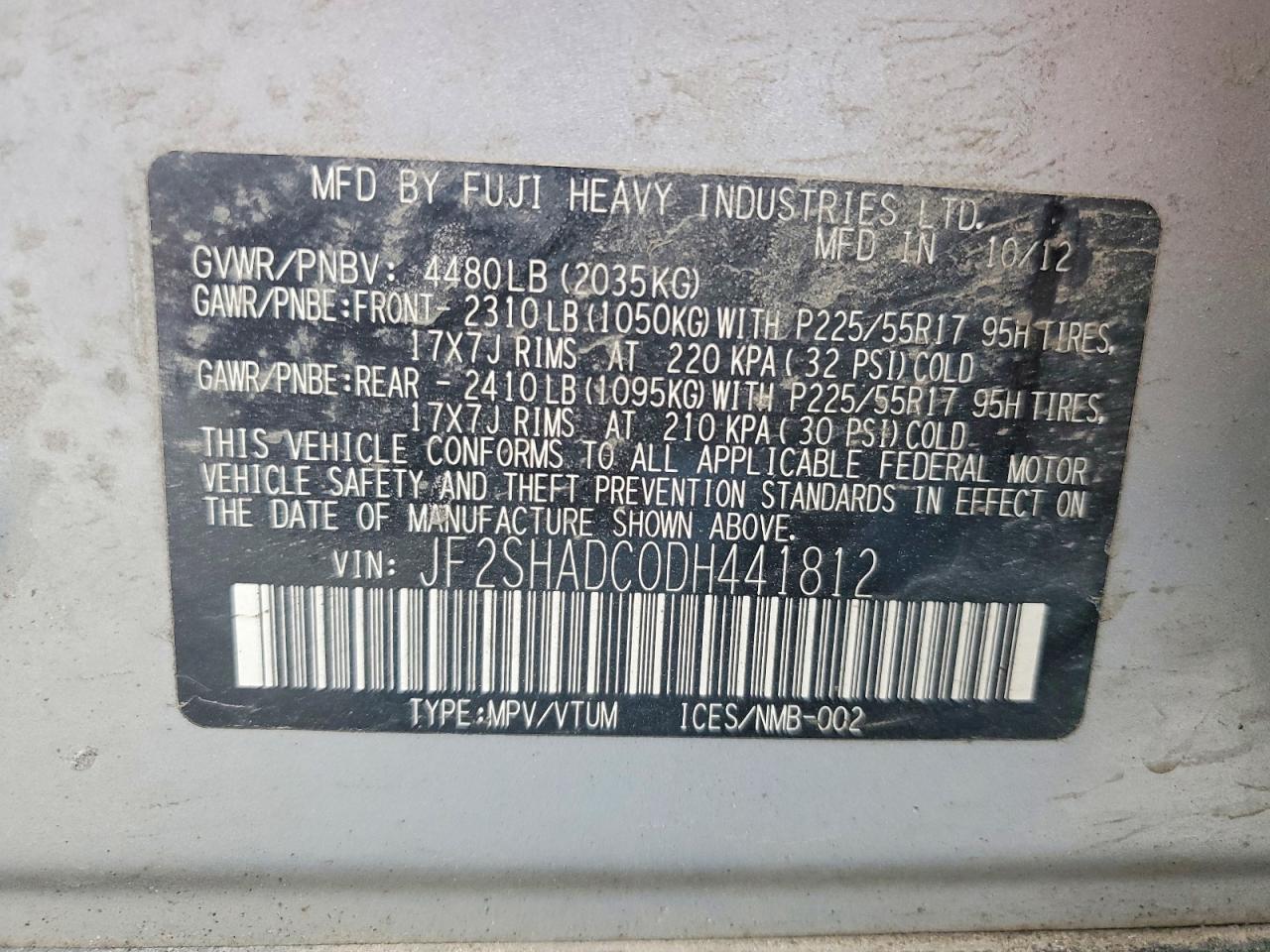 2013 SUBARU FORESTER 2.5X PREMIUM photo 34