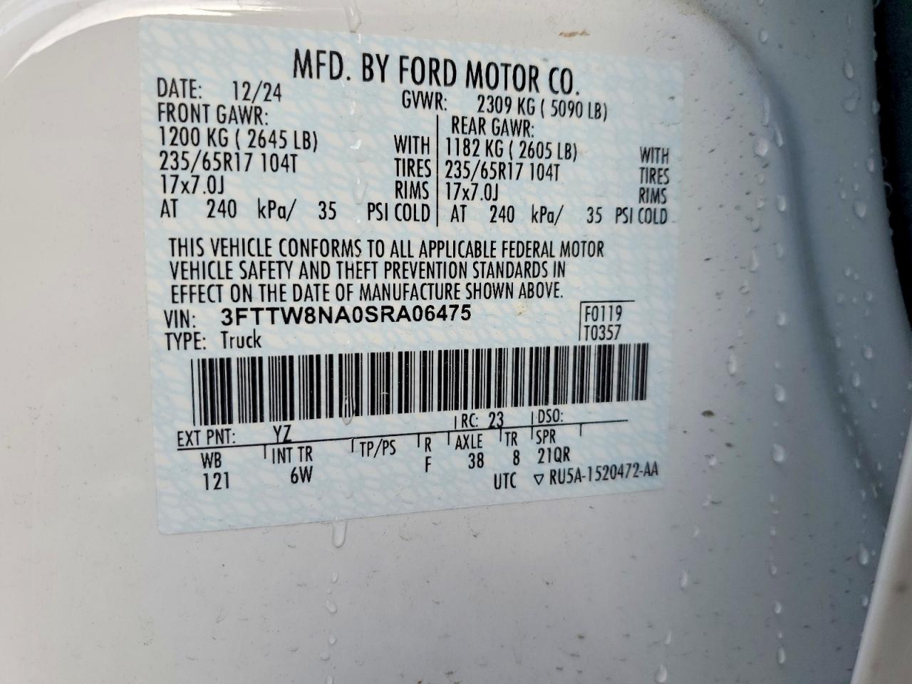2025 FORD MAVERICK TREMOR photo 23