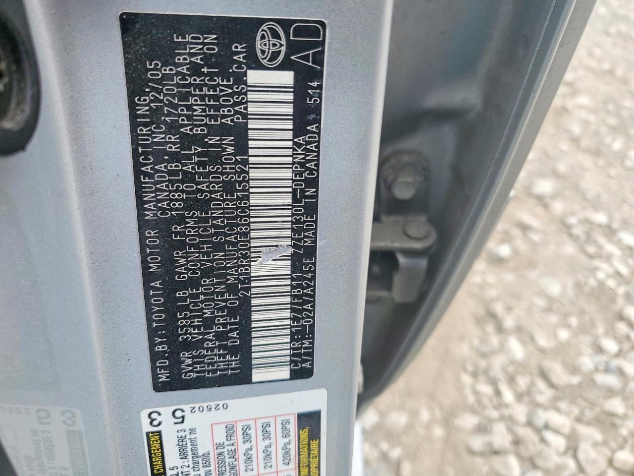 2006 TOYOTA COROLLA LE photo 23