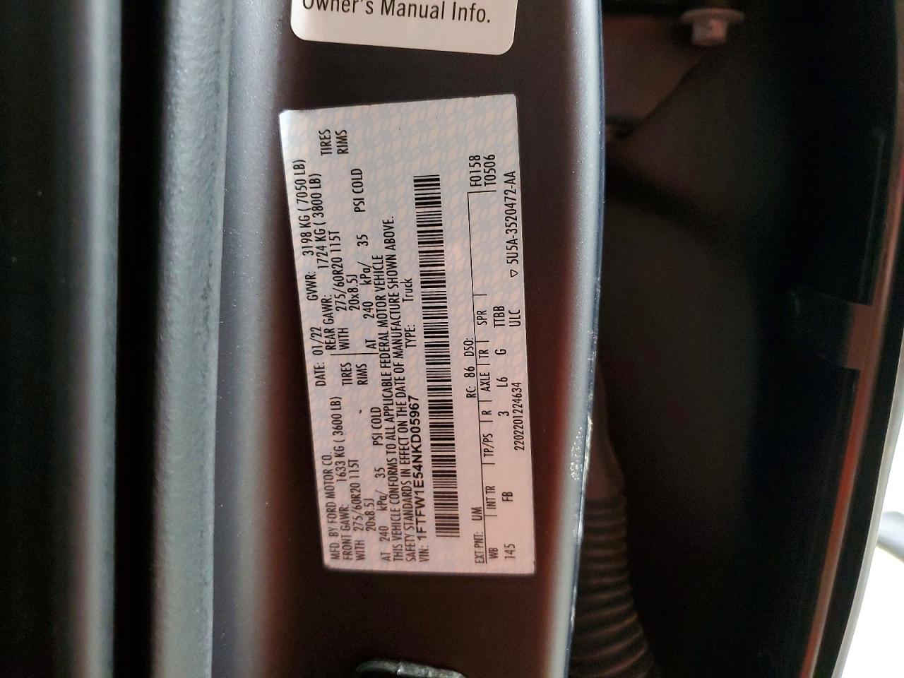 2022 FORD F150 SUPERCREW photo 37
