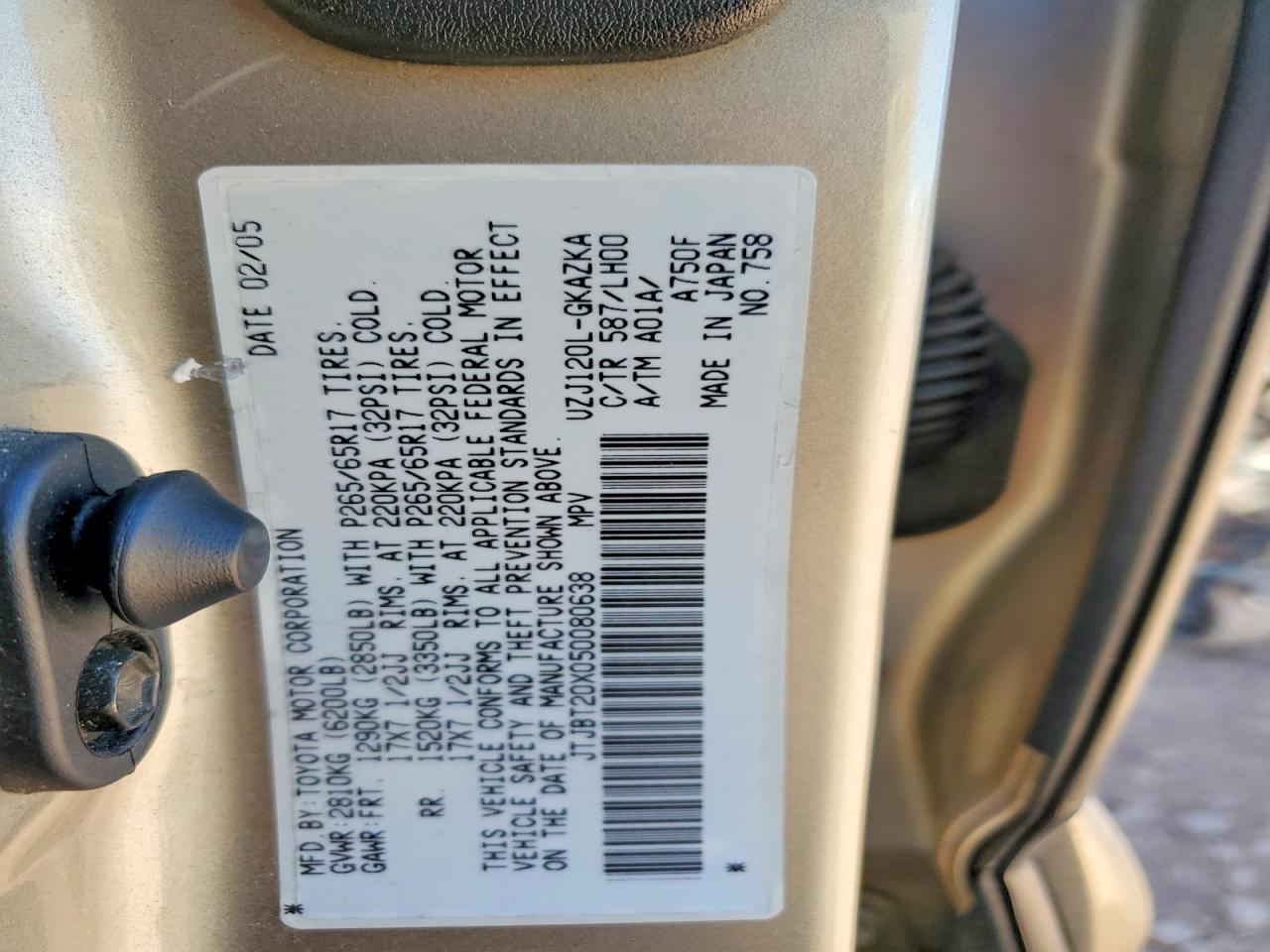 2005 LEXUS GX 470 photo 37