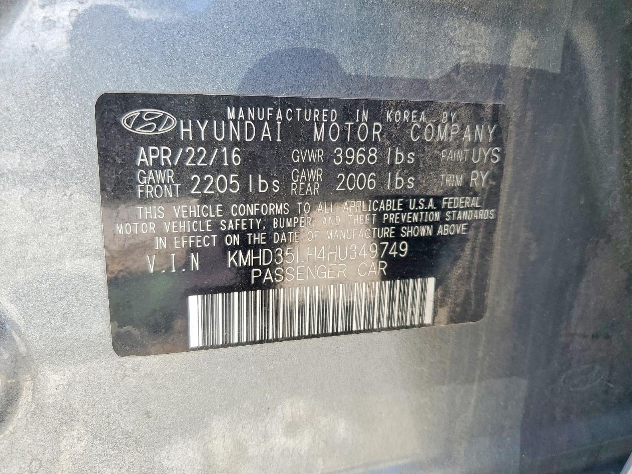 2017 HYUNDAI ELANTRA GT BASE photo 34