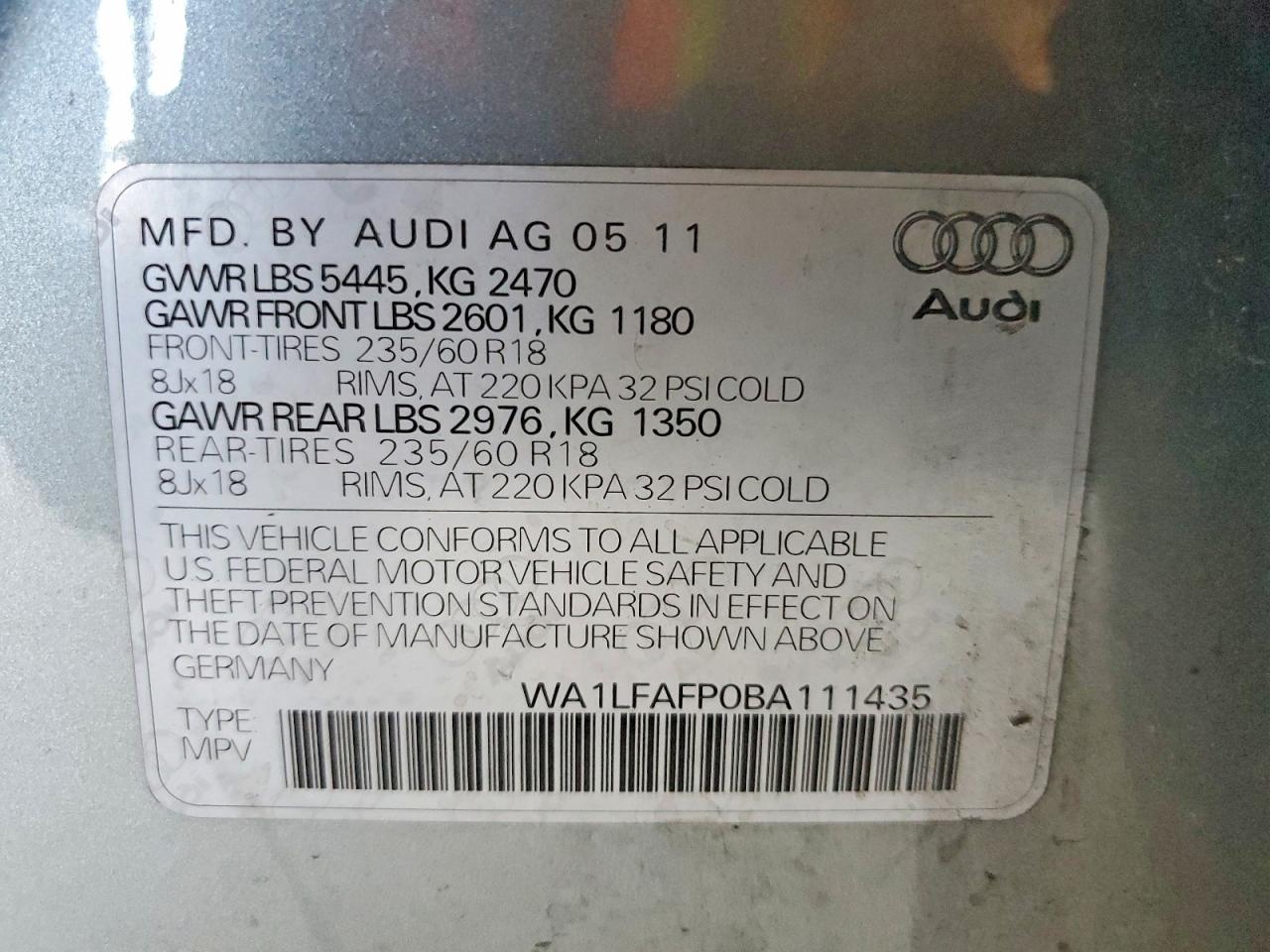 2011 AUDI Q5 PREMIUM PLUS photo 23