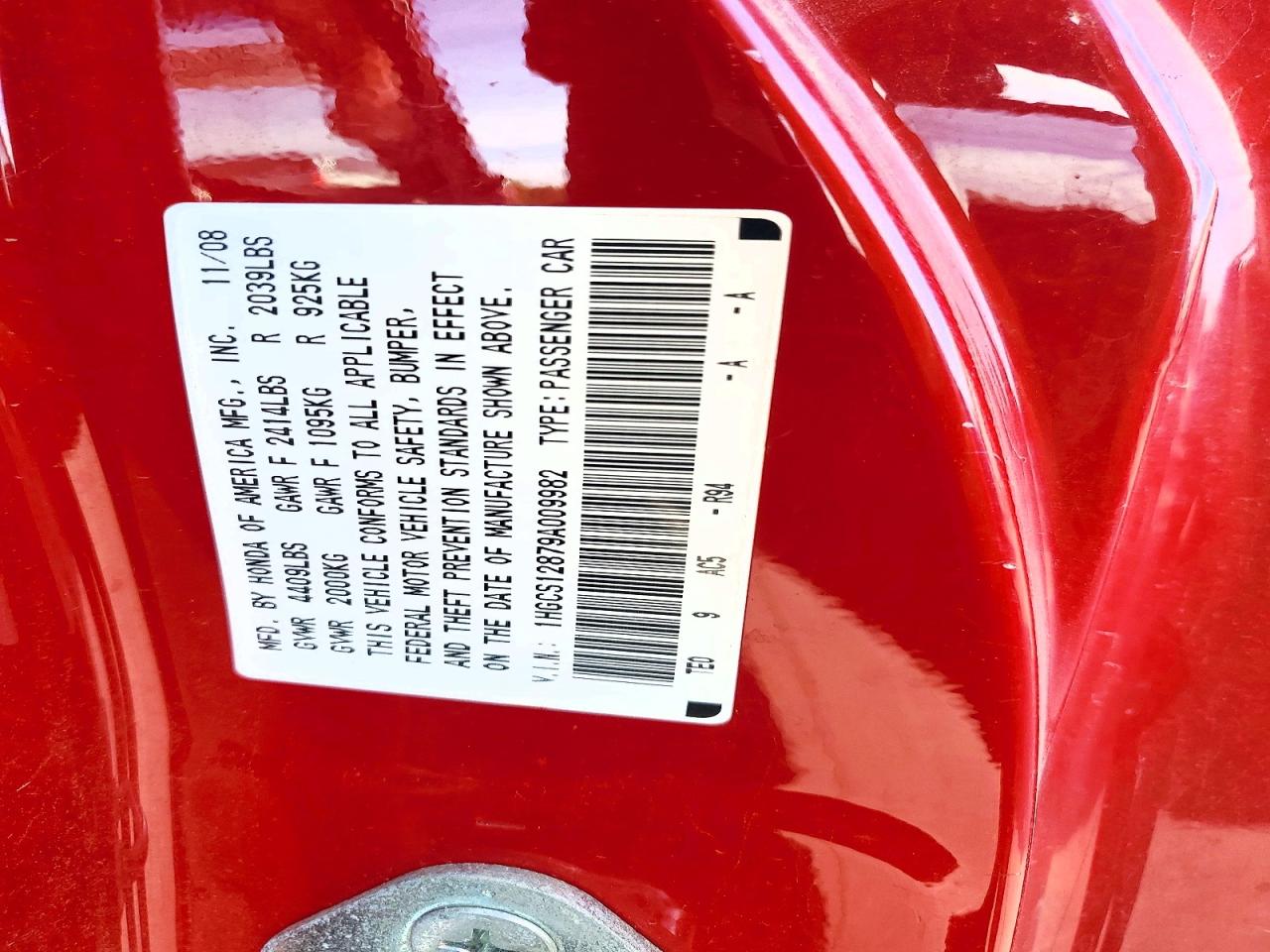 2009 HONDA ACCORD EXL photo 23