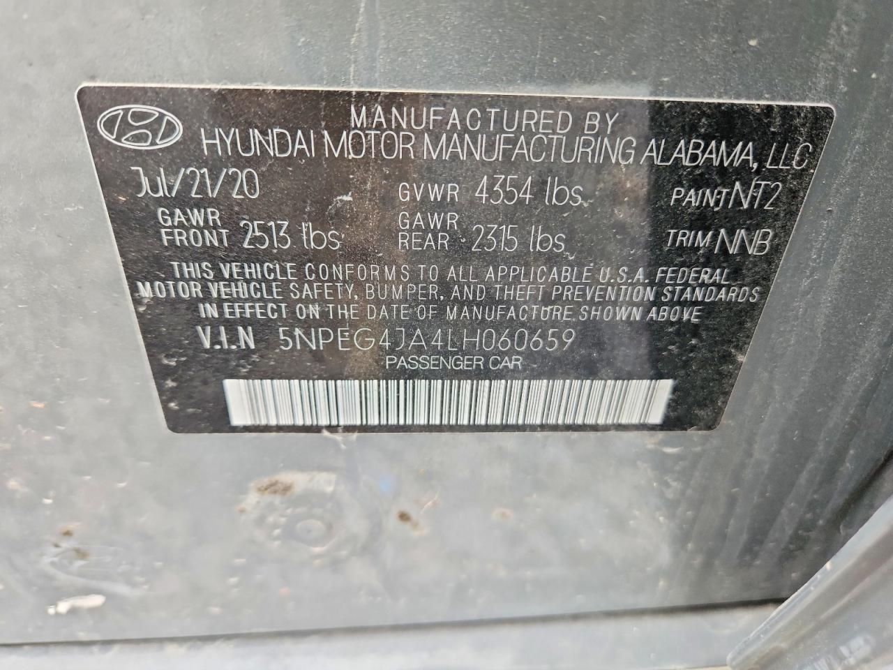 2020 HYUNDAI SONATA SE photo 37