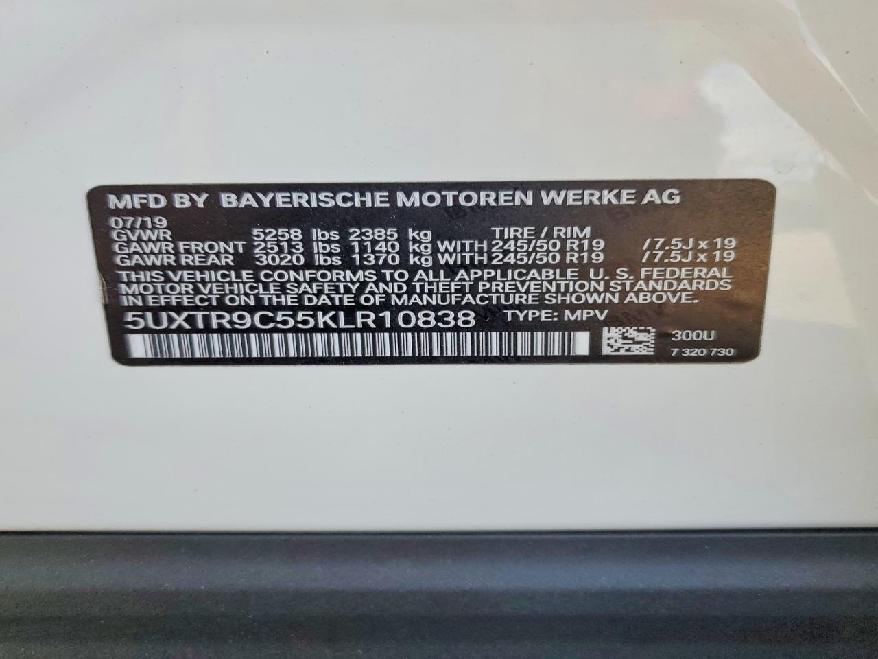 2019 BMW X3 XDRIVE30I photo 13