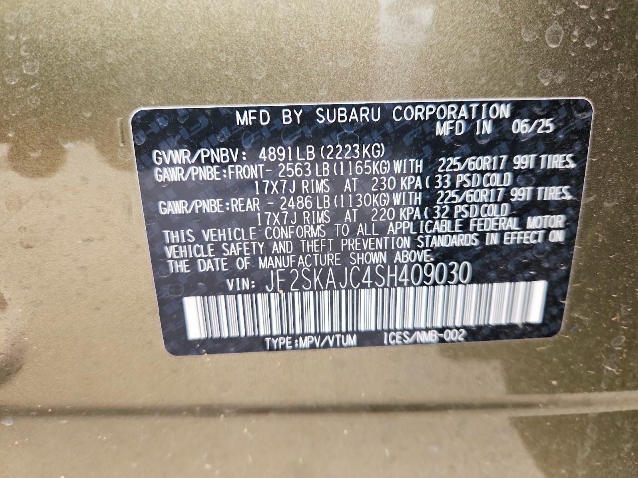 2025 SUBARU FORESTER WILDERNESS photo 13