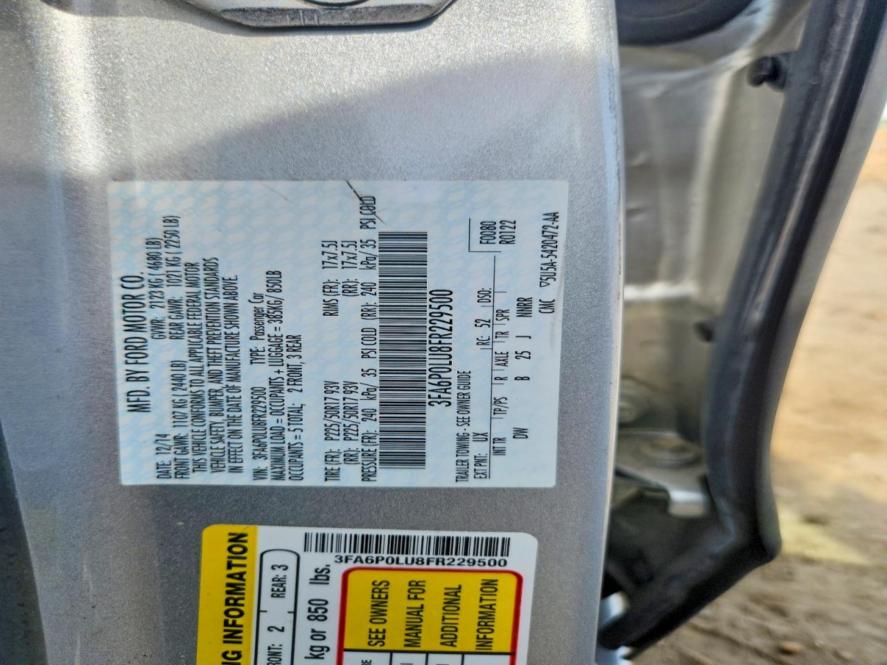 2015 FORD FUSION SE HYBRID photo 12