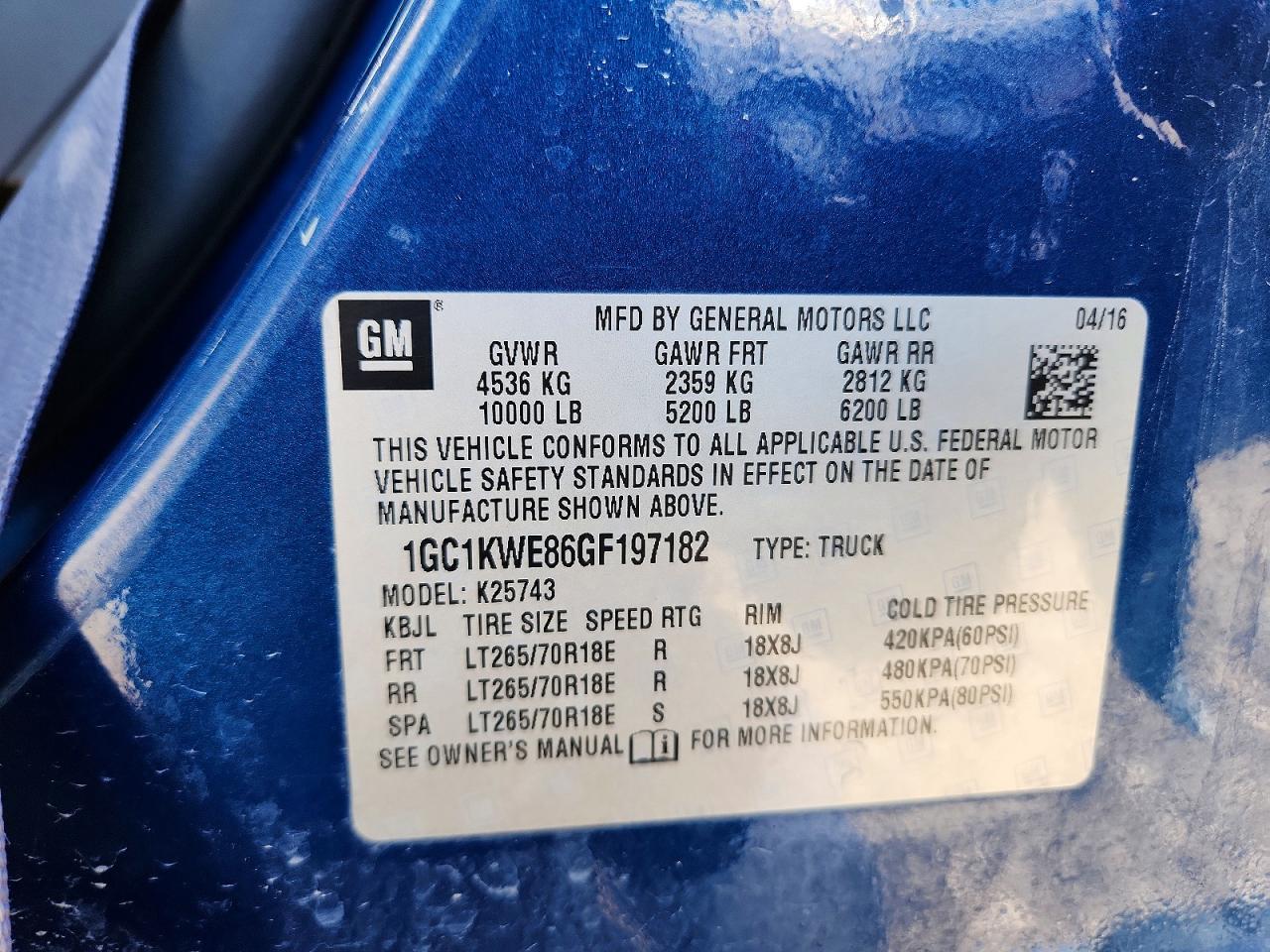 2016 CHEVROLET SILVERADO K2500 HEAVY DUTY LTZ photo 37