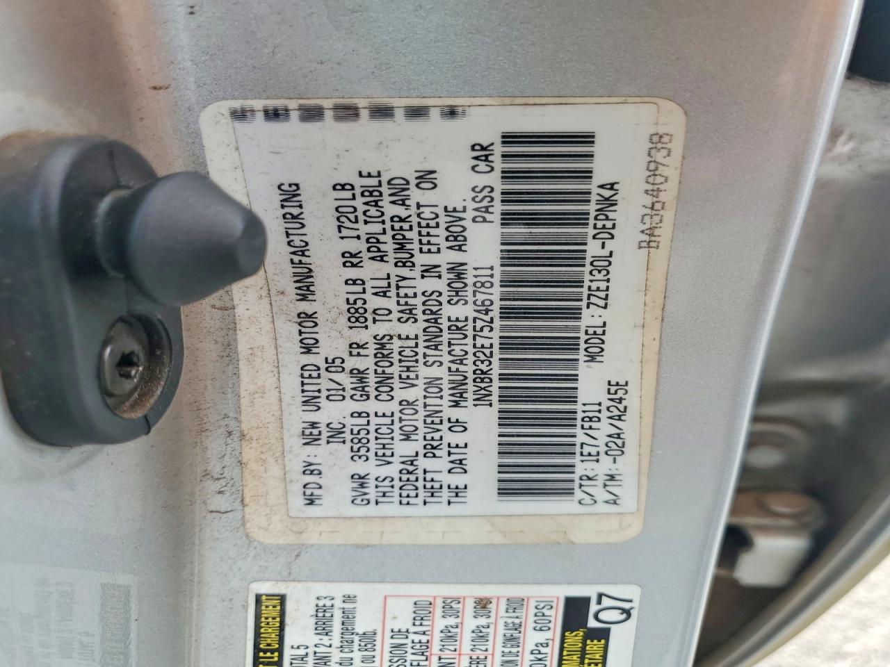 2005 TOYOTA COROLLA CE photo 23