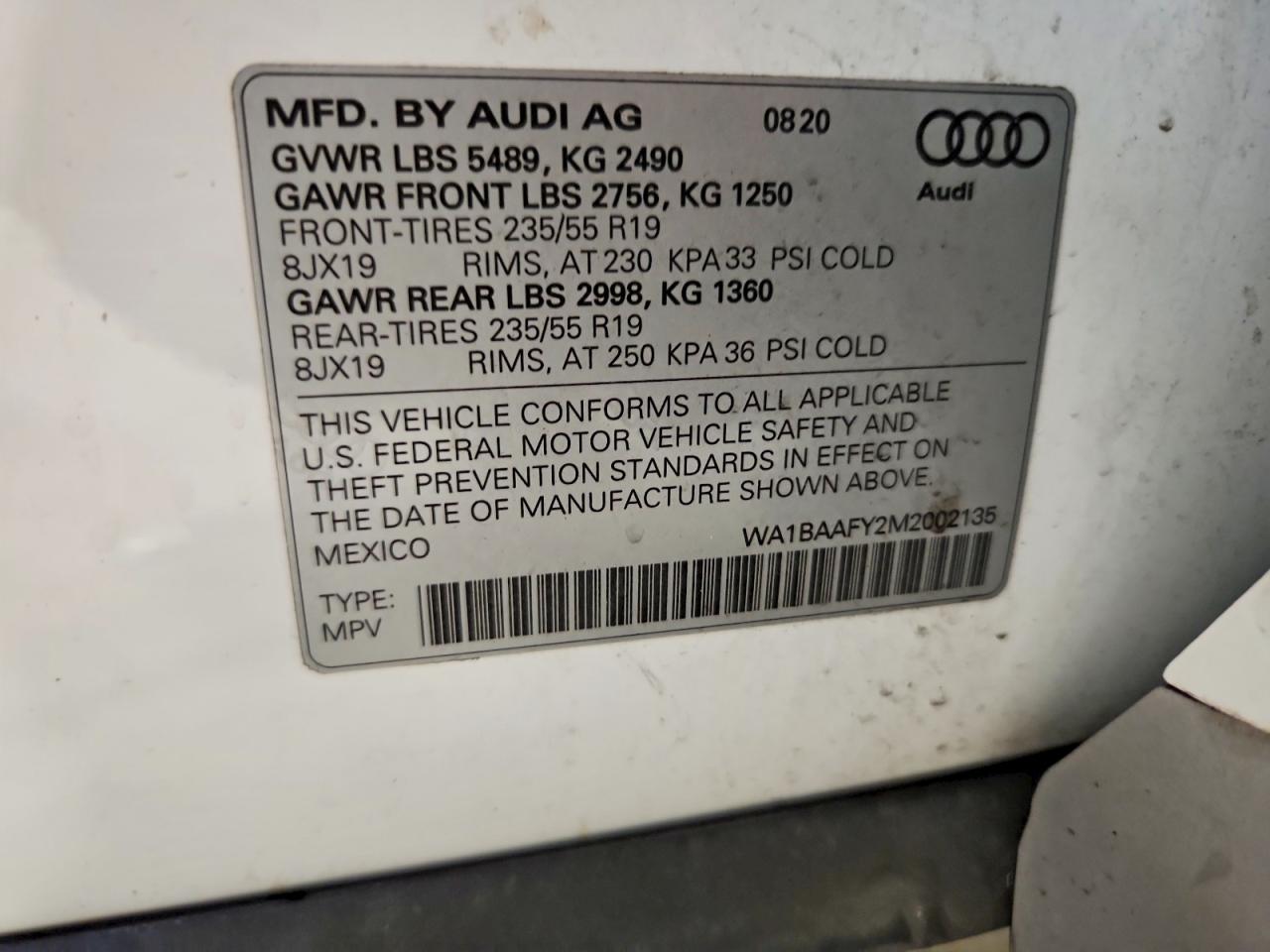 2021 AUDI Q5 PREMIUM PLUS photo 13