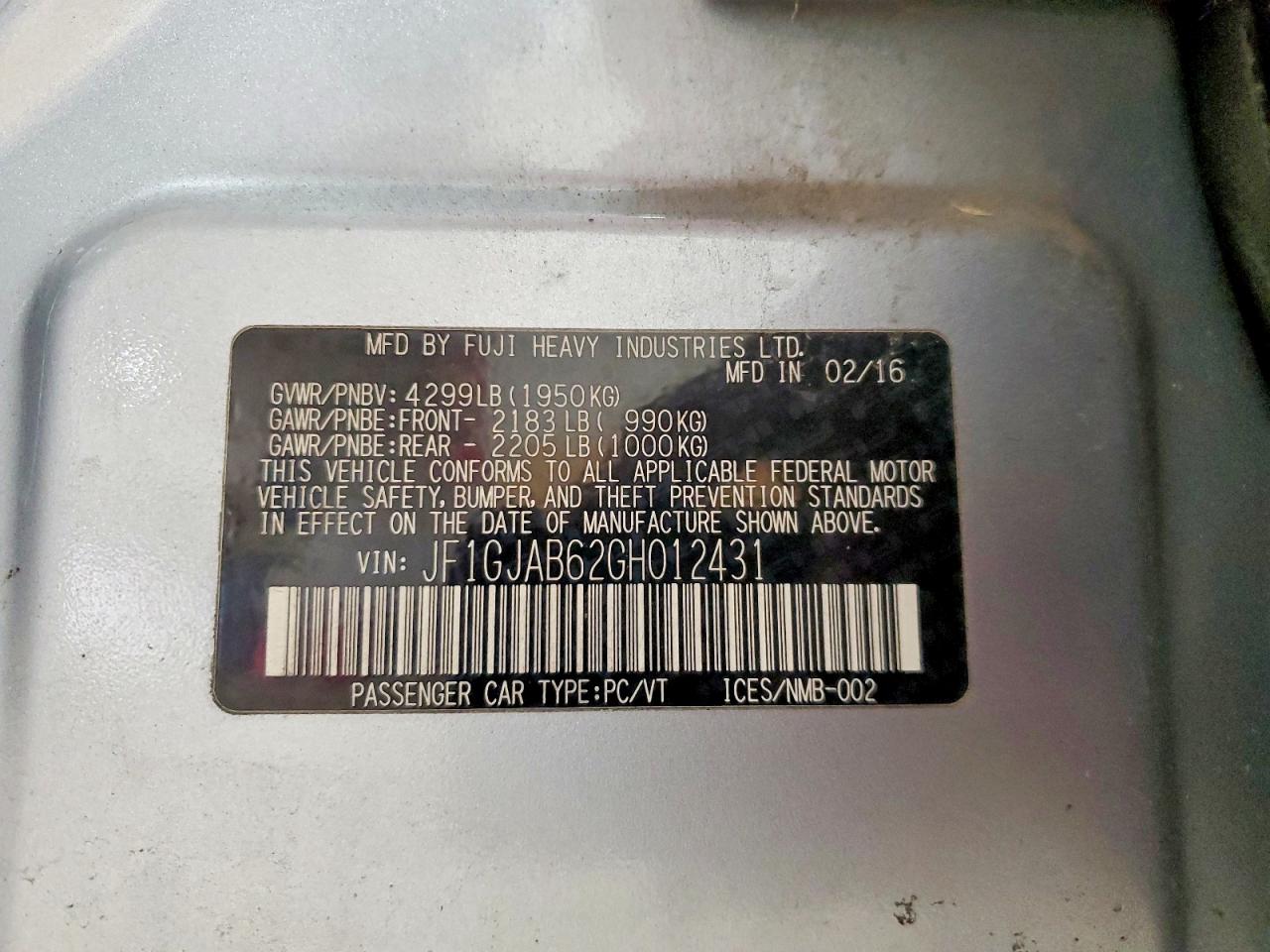 2016 SUBARU IMPREZA PREMIUM photo 23