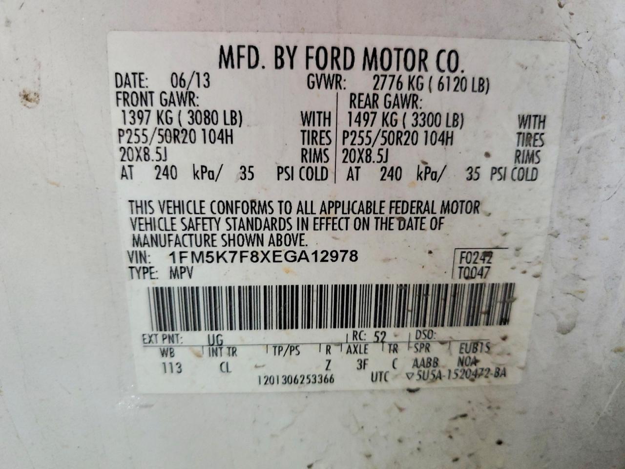 2014 FORD EXPLORER LIMITED photo 40