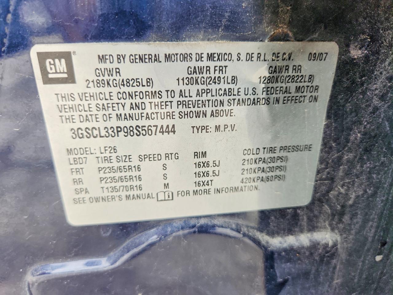 2008 SATURN VUE XE photo 13