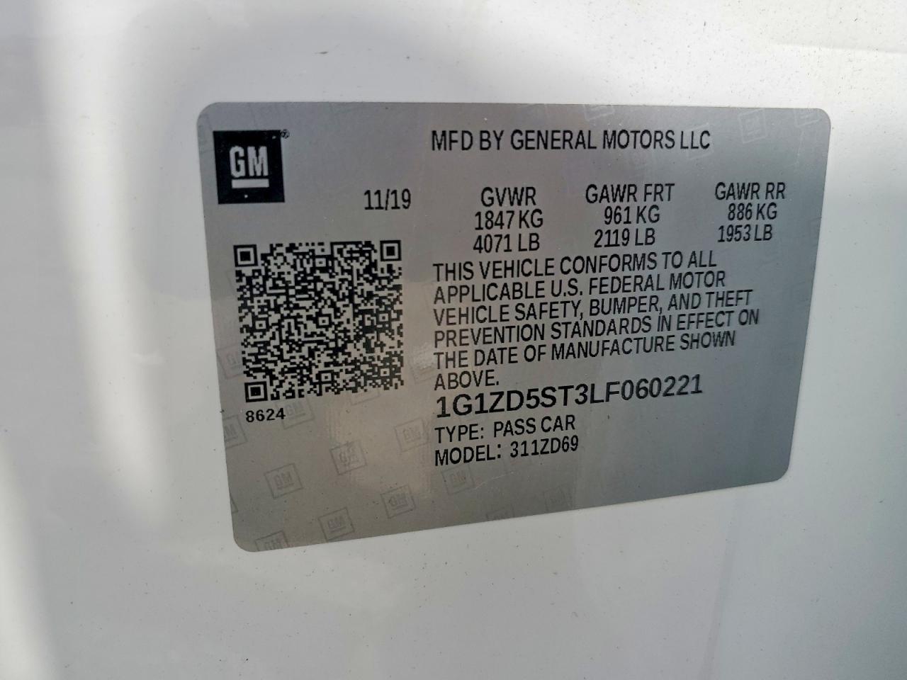 2020 CHEVROLET MALIBU LT photo 12