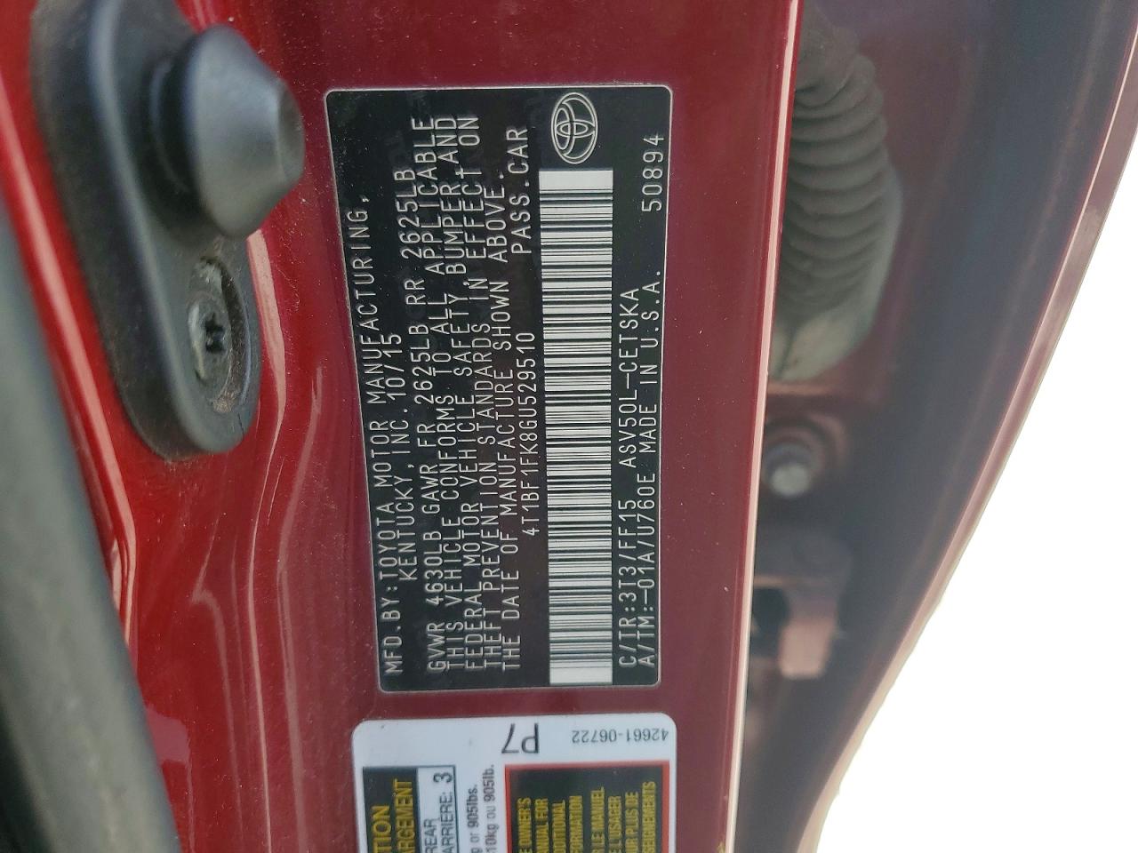 2016 TOYOTA CAMRY SE photo 37