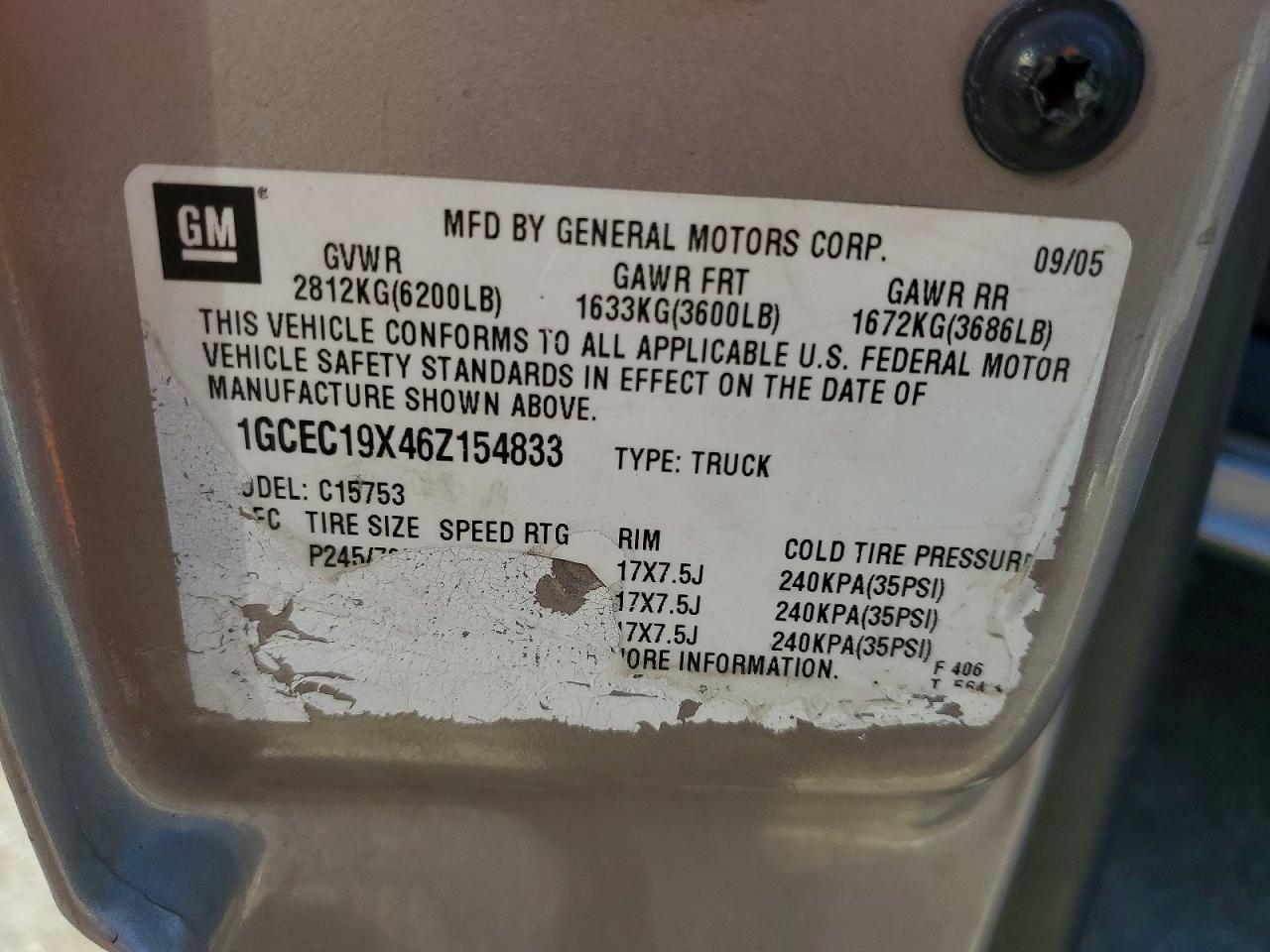 2006 CHEVROLET SILVERADO C1500 photo 23