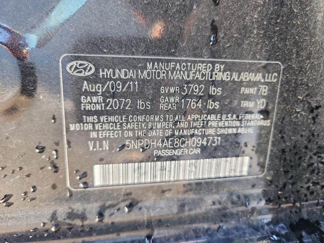 2012 HYUNDAI ELANTRA LIMITED photo 34