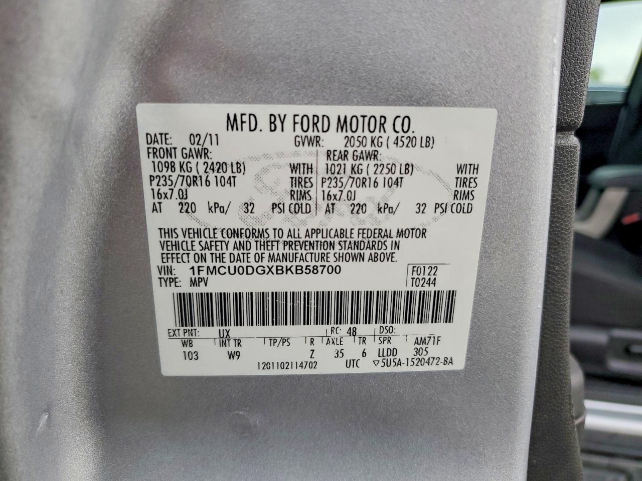 2011 FORD ESCAPE XLT photo 23