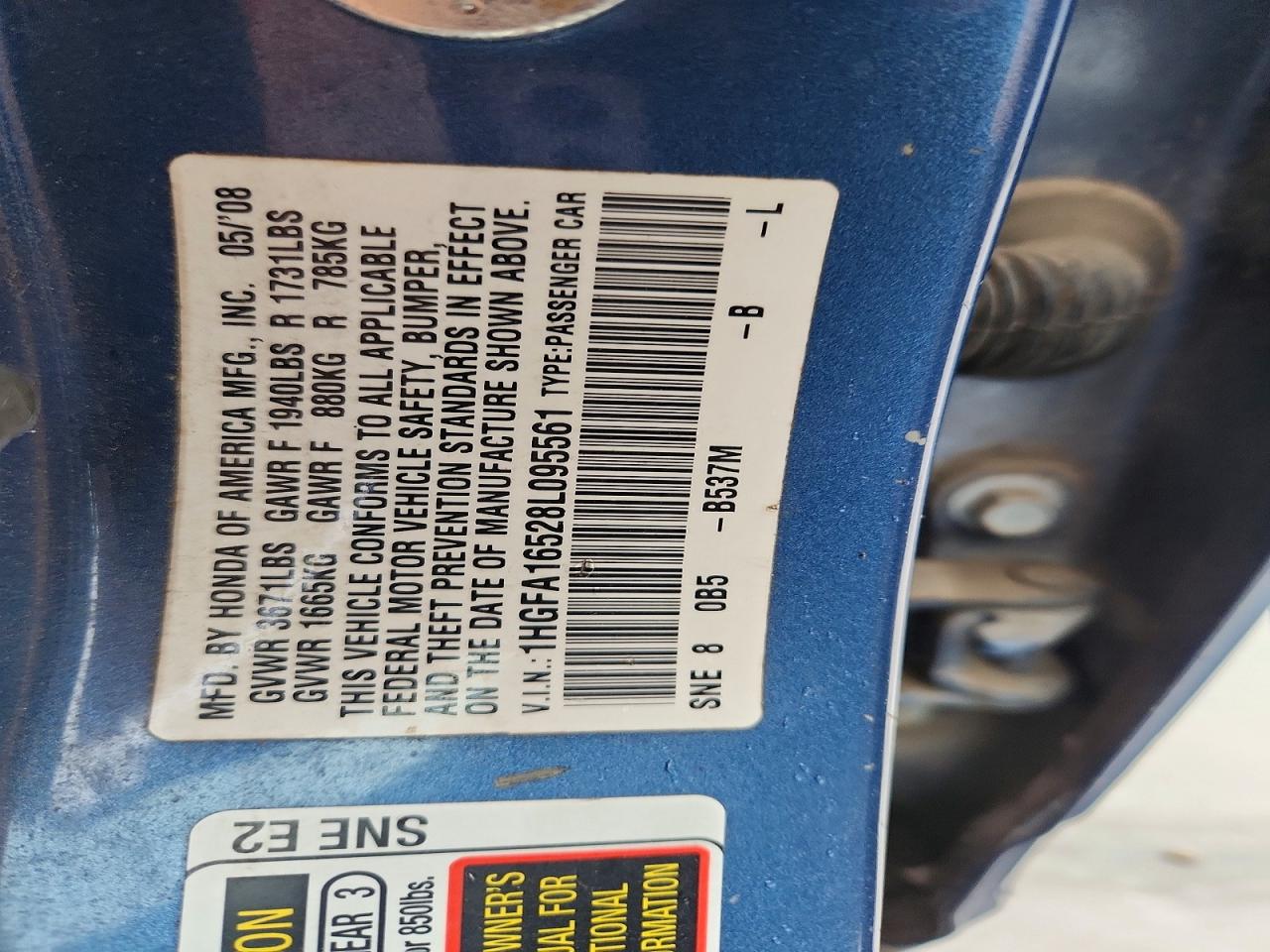 2008 HONDA CIVIC LX photo 25