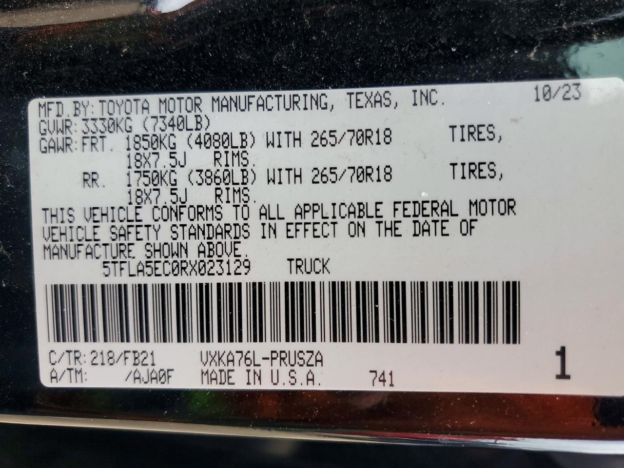 2024 TOYOTA TUNDRA CREWMAX SR5 photo 12