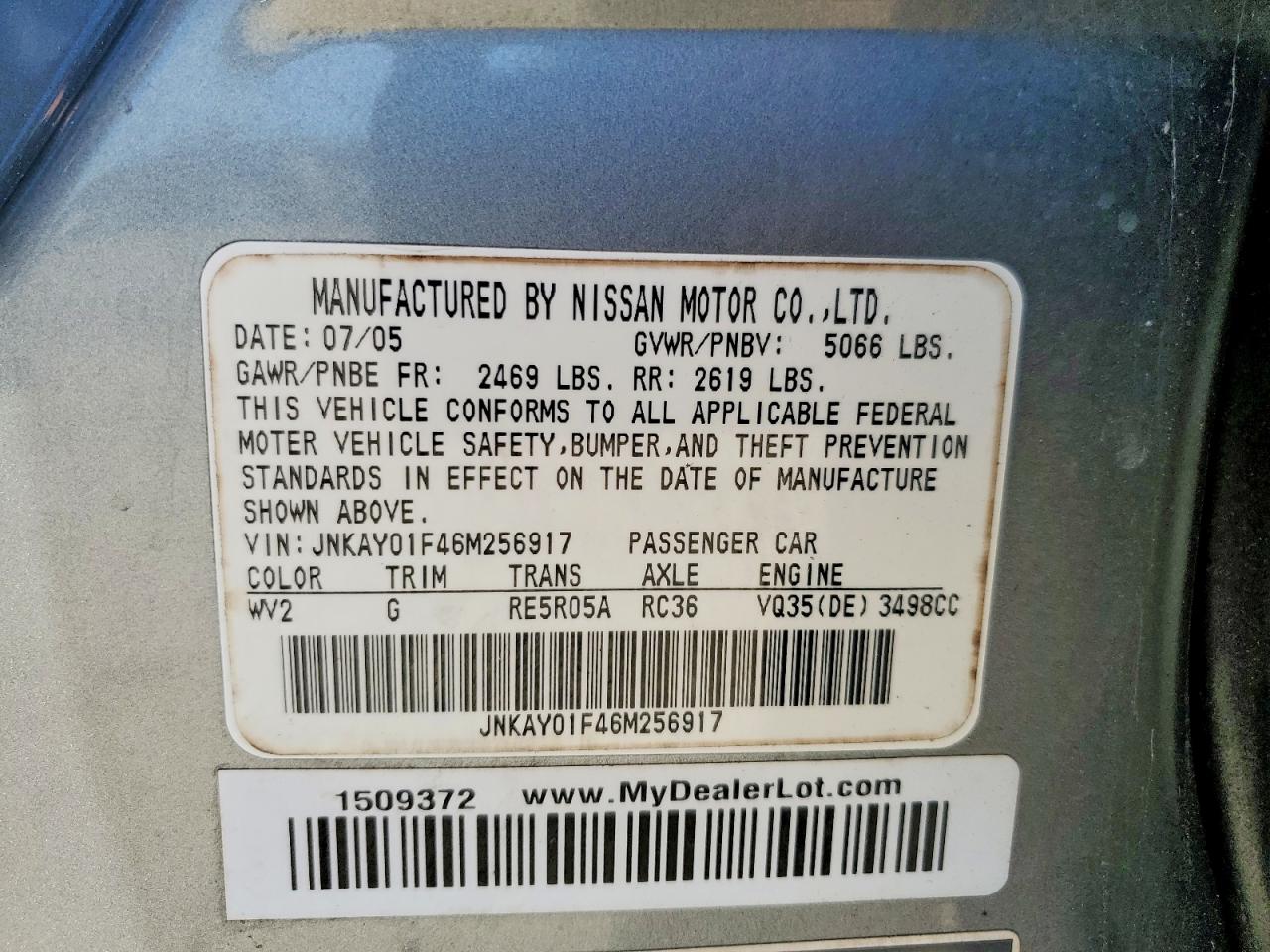 2006 INFINITI M35 BASE photo 23