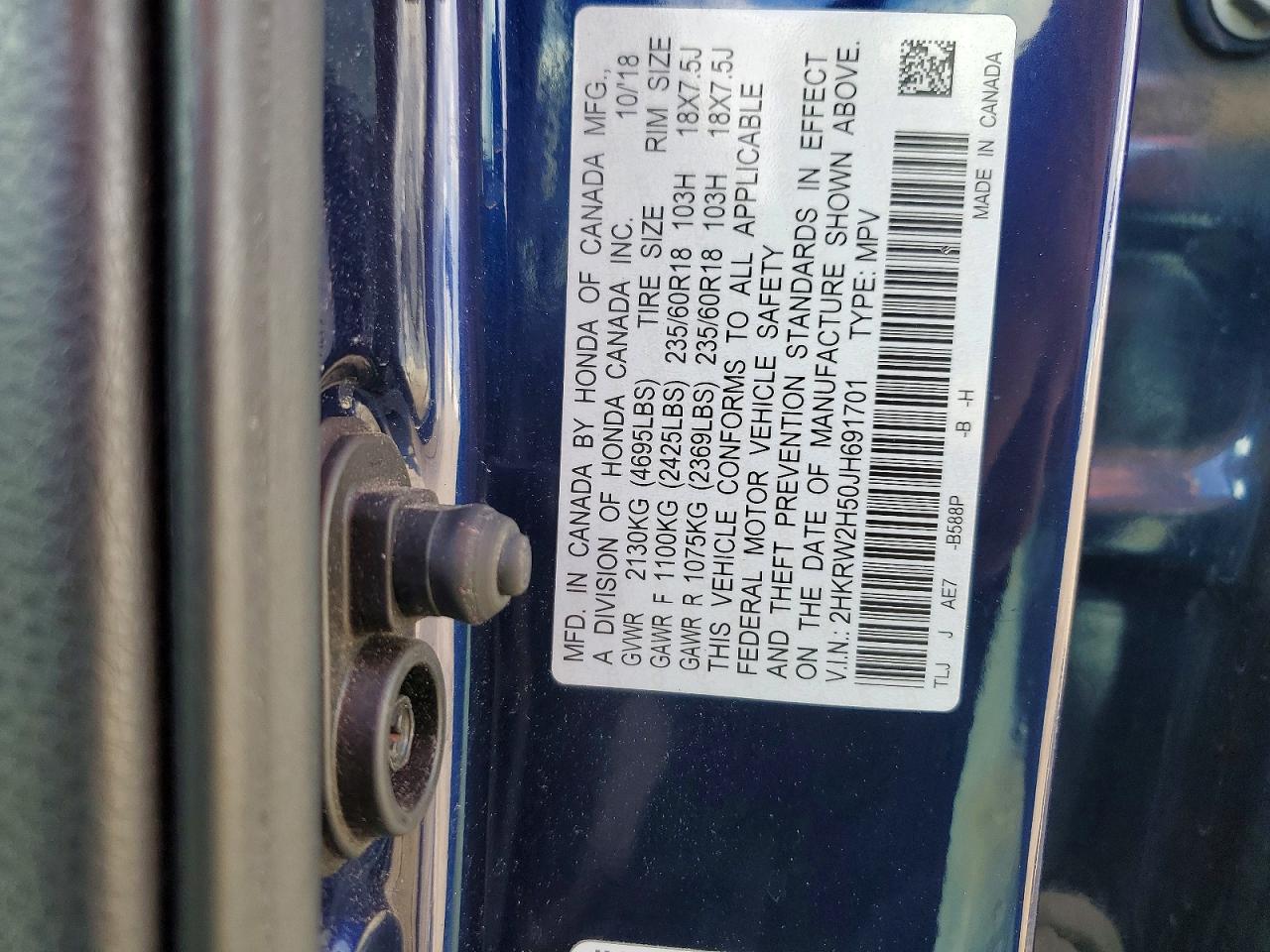 2018 HONDA CR-V EX photo 25